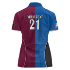 Custom Broncos-Bulldogs Women Polo Shirt NRL Tribal Half Style