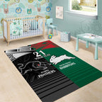 Custom Rabbitohs-Panthers Area Rug NRL Tribal Half Style