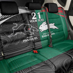 Custom Rabbitohs-Panthers Back Car Seat Cover NRL Tribal Half Style