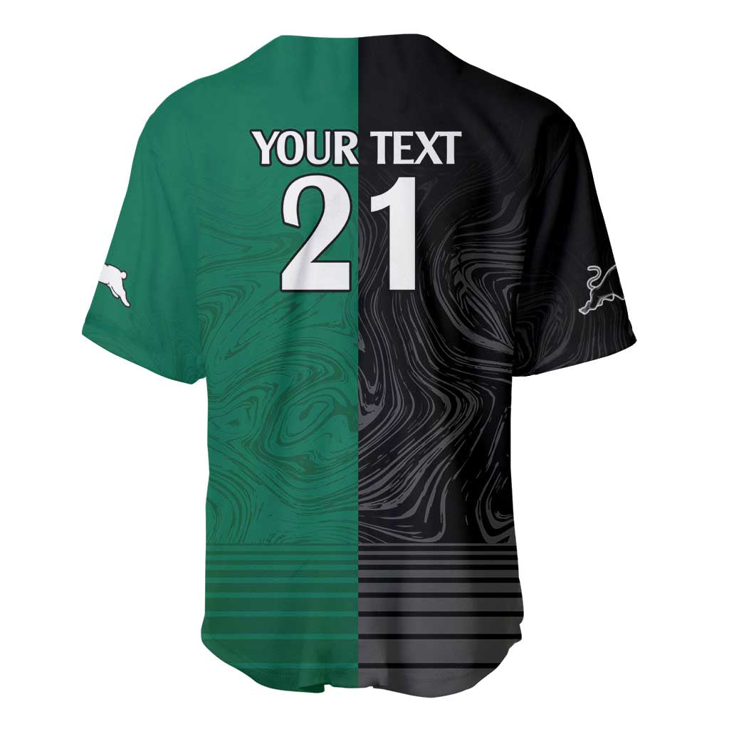 Custom Rabbitohs-Panthers Baseball Jersey NRL Tribal Half Style