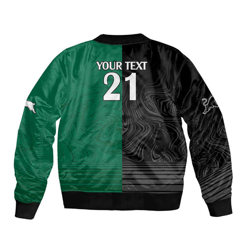 Custom Rabbitohs-Panthers Bomber Jacket NRL Tribal Half Style