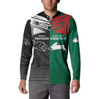 Custom Rabbitohs-Panthers Button Sweatshirt NRL Tribal Half Style