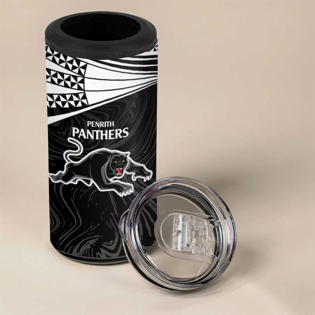 Custom Rabbitohs-Panthers 4 in 1 Can Cooler Tumbler NRL Tribal Half Style