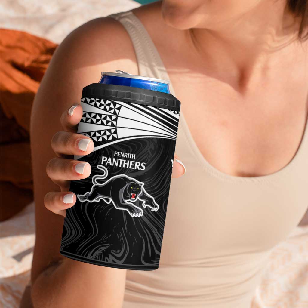 Custom Rabbitohs-Panthers 4 in 1 Can Cooler Tumbler NRL Tribal Half Style