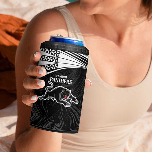 Custom Rabbitohs-Panthers 4 in 1 Can Cooler Tumbler NRL Tribal Half Style