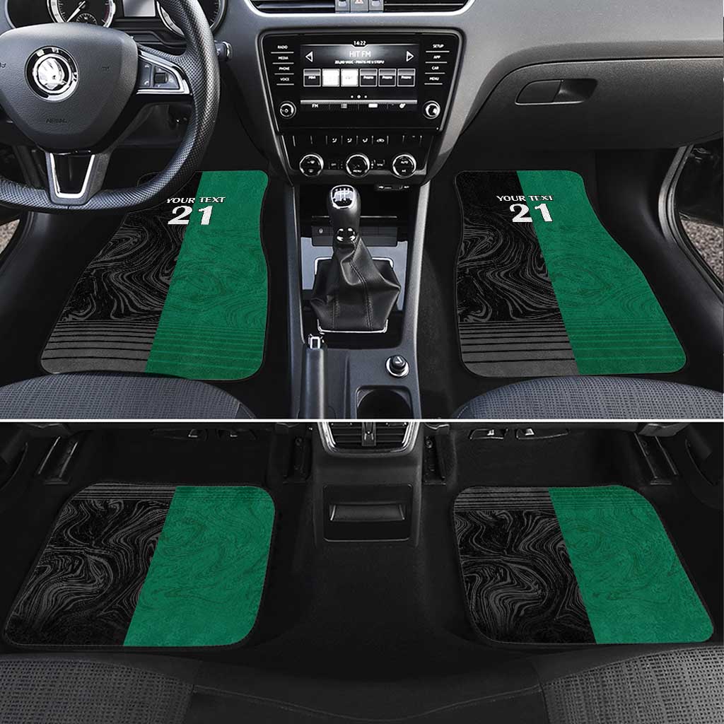 Custom Rabbitohs-Panthers Car Mats NRL Tribal Half Style
