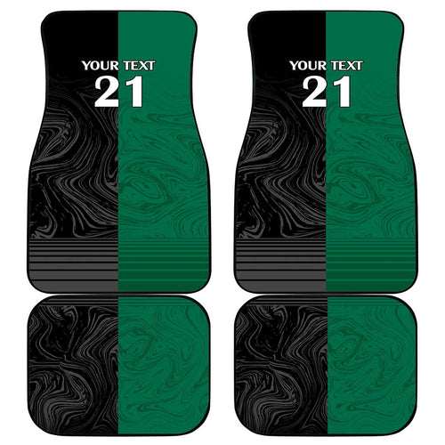 Custom Rabbitohs-Panthers Car Mats NRL Tribal Half Style