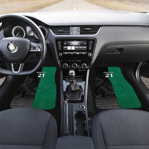 Custom Rabbitohs-Panthers Car Mats NRL Tribal Half Style