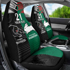 Custom Rabbitohs-Panthers Car Seat Cover NRL Tribal Half Style