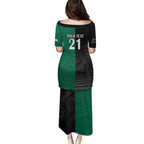 Custom Rabbitohs-Panthers Family Matching Puletasi and Hawaiian Shirt NRL Tribal Half Style