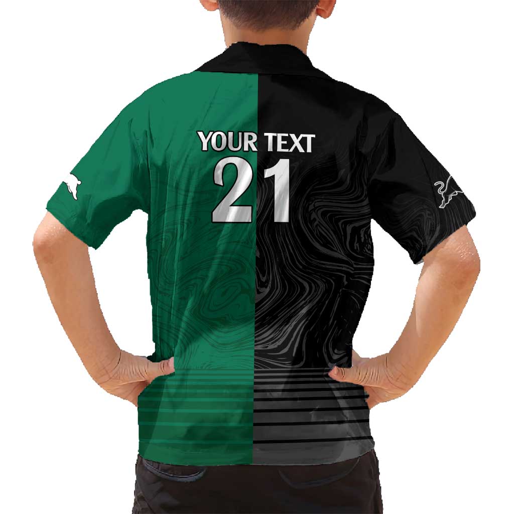Custom Rabbitohs-Panthers Family Matching Summer Maxi Dress and Hawaiian Shirt NRL Tribal Half Style