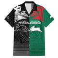 Custom Rabbitohs-Panthers Family Matching Summer Maxi Dress and Hawaiian Shirt NRL Tribal Half Style