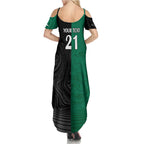 Custom Rabbitohs-Panthers Family Matching Summer Maxi Dress and Hawaiian Shirt NRL Tribal Half Style