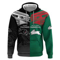 Custom Rabbitohs-Panthers Hoodie NRL Tribal Half Style