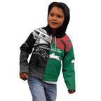 Custom Rabbitohs-Panthers Kid Hoodie NRL Tribal Half Style
