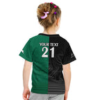 Custom Rabbitohs-Panthers Kid T Shirt NRL Tribal Half Style