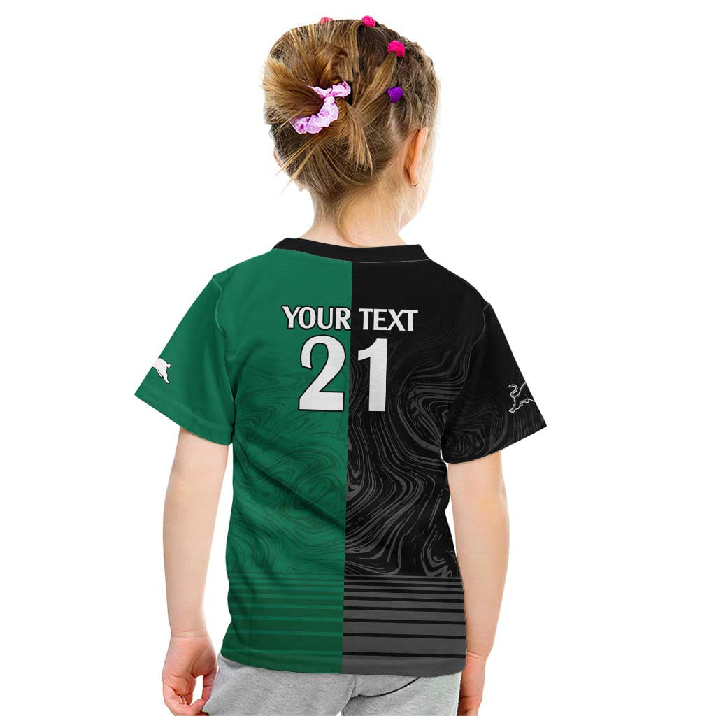 Custom Rabbitohs-Panthers Kid T Shirt NRL Tribal Half Style