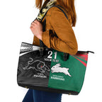 Custom Rabbitohs-Panthers Leather Tote Bag NRL Tribal Half Style