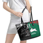 Custom Rabbitohs-Panthers Leather Tote Bag NRL Tribal Half Style
