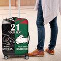 Custom Rabbitohs-Panthers Luggage Cover NRL Tribal Half Style