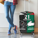 Custom Rabbitohs-Panthers Luggage Cover NRL Tribal Half Style