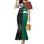 Custom Rabbitohs-Panthers Mermaid Dress NRL Tribal Half Style