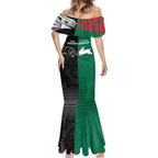 Custom Rabbitohs-Panthers Mermaid Dress NRL Tribal Half Style