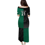 Custom Rabbitohs-Panthers Puletasi NRL Tribal Half Style