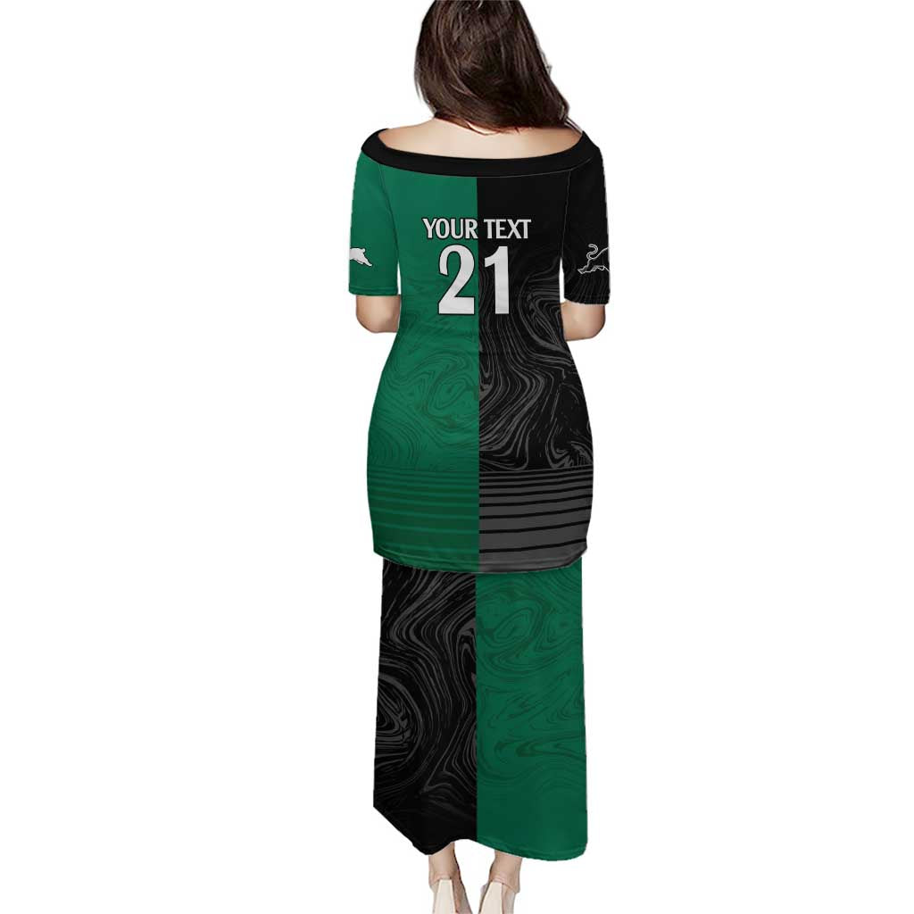 Custom Rabbitohs-Panthers Puletasi NRL Tribal Half Style