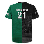 Custom Rabbitohs-Panthers Rugby Jersey NRL Tribal Half Style