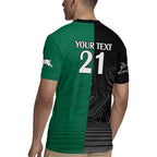 Custom Rabbitohs-Panthers Rugby Jersey NRL Tribal Half Style