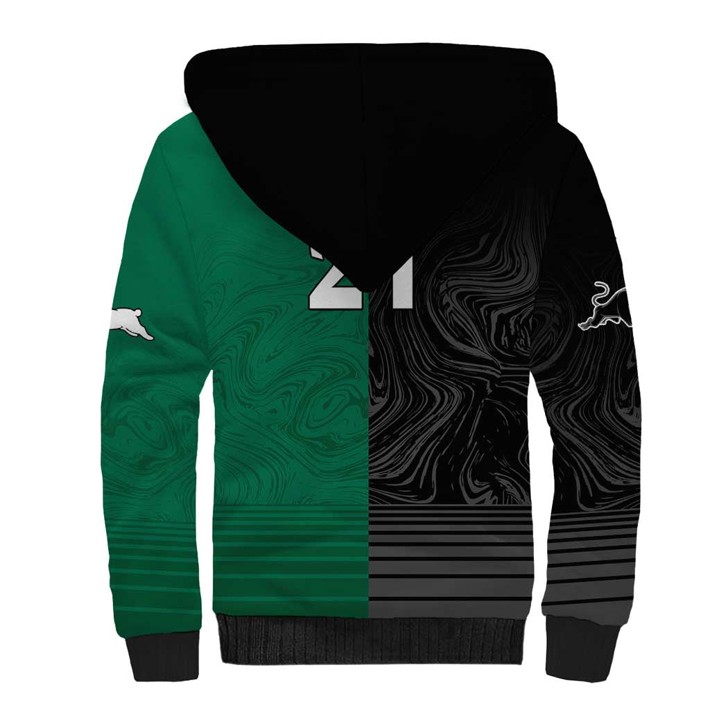 Custom Rabbitohs-Panthers Sherpa Hoodie NRL Tribal Half Style