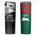 Custom Rabbitohs-Panthers Skinny Tumbler NRL Tribal Half Style