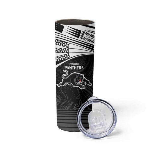 Custom Rabbitohs-Panthers Skinny Tumbler NRL Tribal Half Style