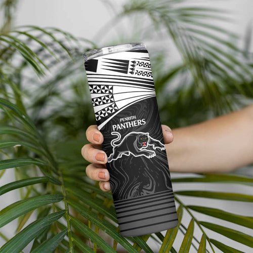 Custom Rabbitohs-Panthers Skinny Tumbler NRL Tribal Half Style