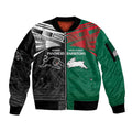 Custom Rabbitohs-Panthers Sleeve Zip Bomber Jacket NRL Tribal Half Style
