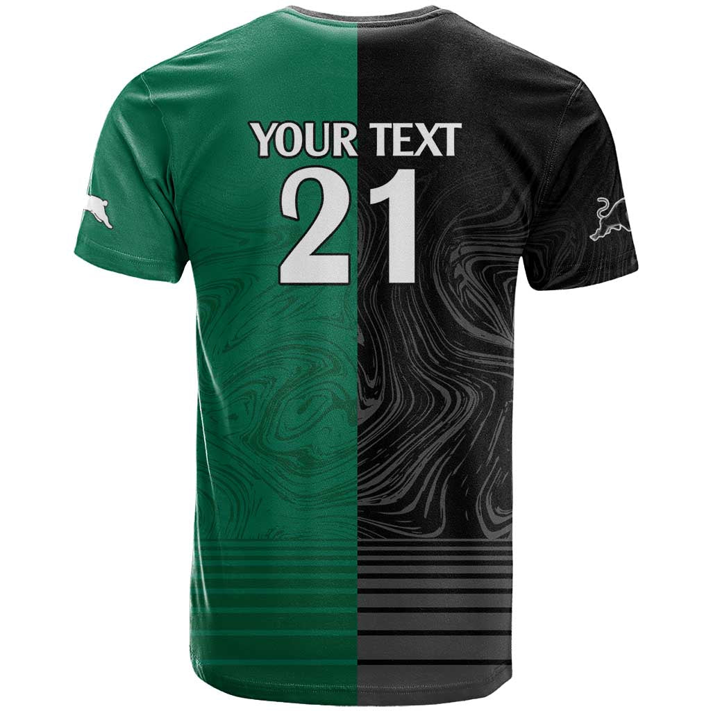 Custom Rabbitohs-Panthers T Shirt NRL Tribal Half Style