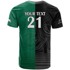 Custom Rabbitohs-Panthers T Shirt NRL Tribal Half Style
