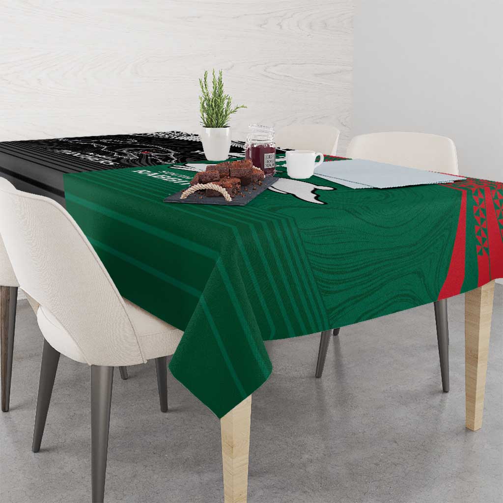 Custom Rabbitohs-Panthers Tablecloth NRL Tribal Half Style