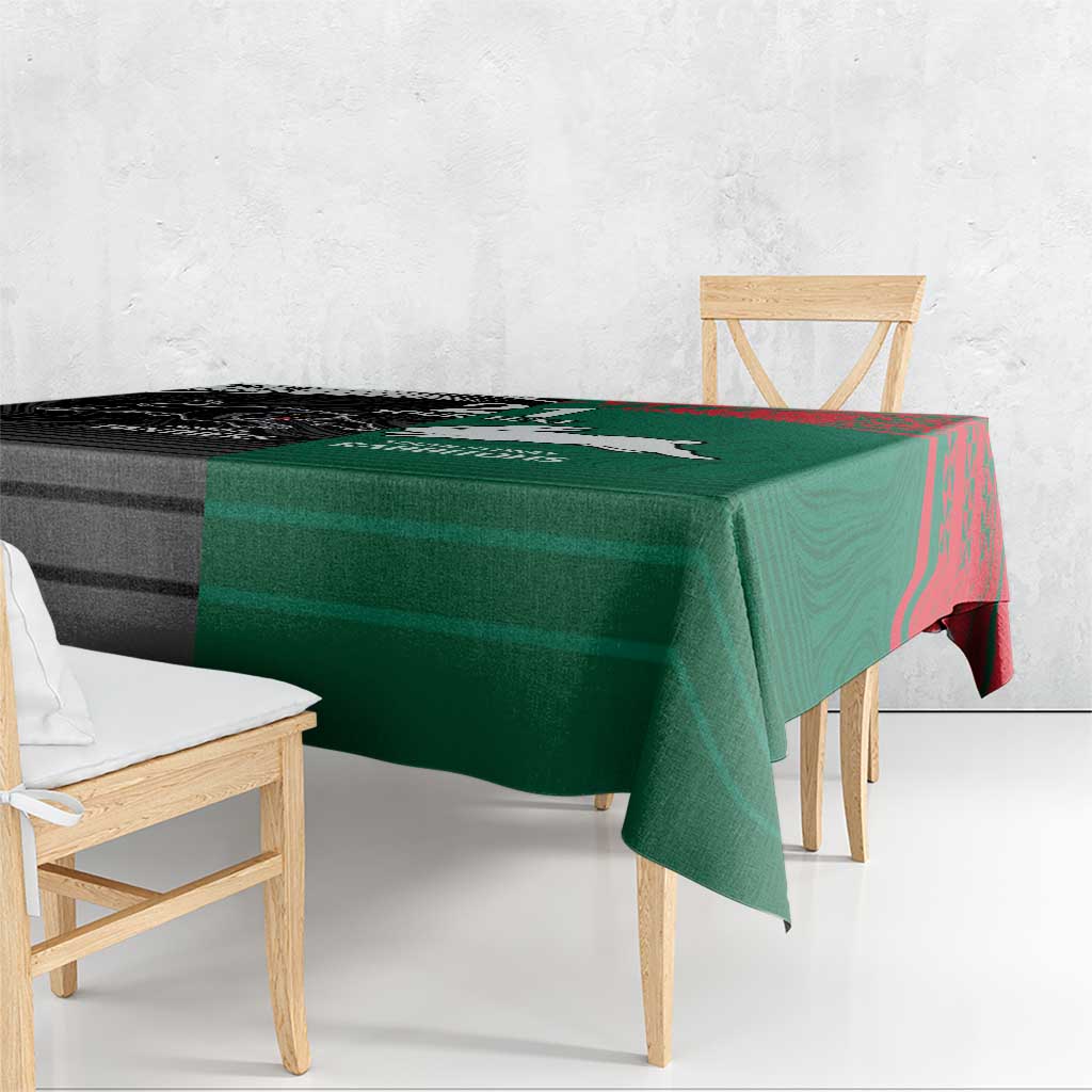 Custom Rabbitohs-Panthers Tablecloth NRL Tribal Half Style