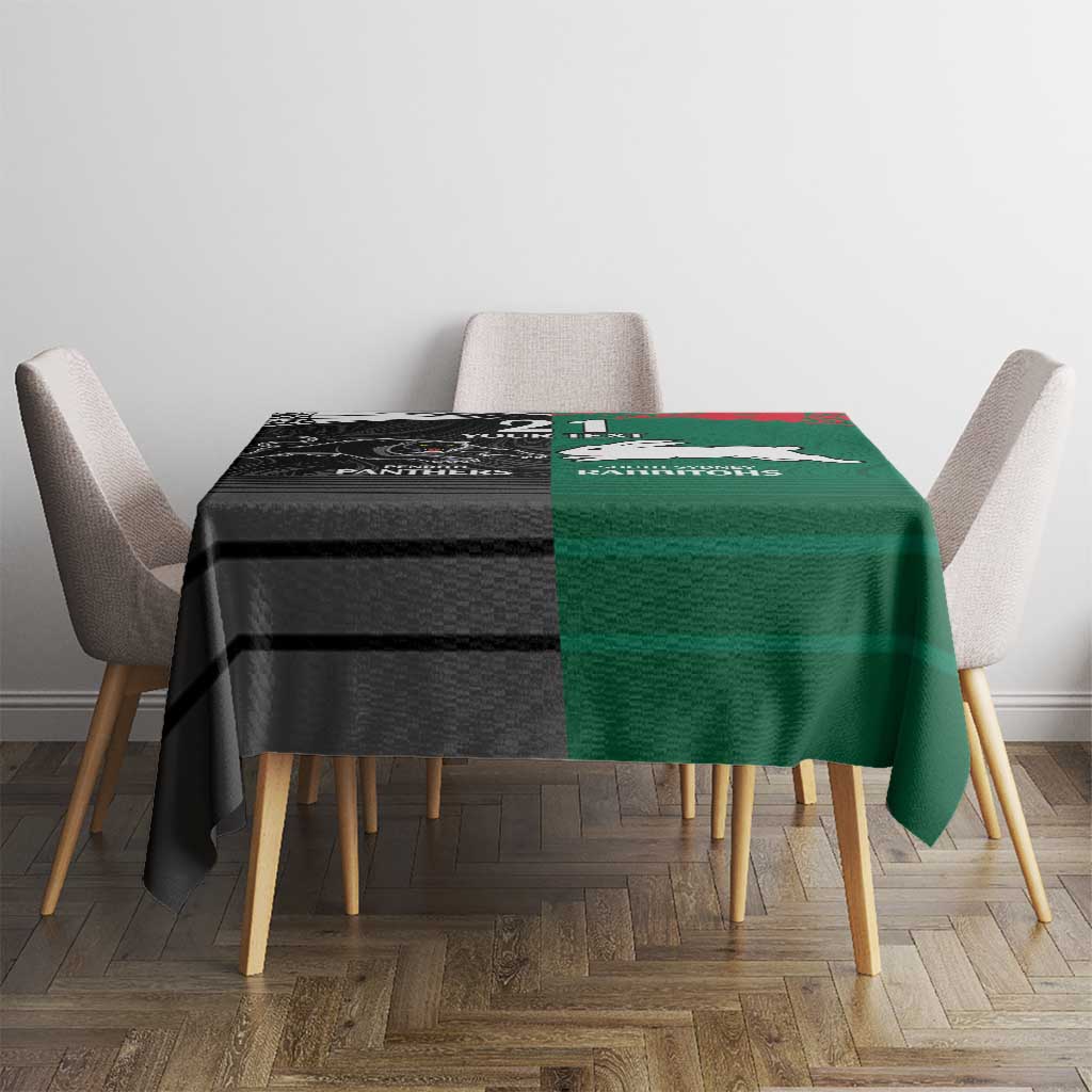 Custom Rabbitohs-Panthers Tablecloth NRL Tribal Half Style