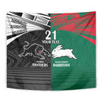 Custom Rabbitohs-Panthers Tapestry NRL Tribal Half Style