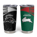 Custom Rabbitohs-Panthers Tumbler Cup NRL Tribal Half Style