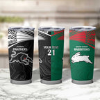 Custom Rabbitohs-Panthers Tumbler Cup NRL Tribal Half Style