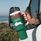 Custom Rabbitohs-Panthers Tumbler With Handle NRL Tribal Half Style