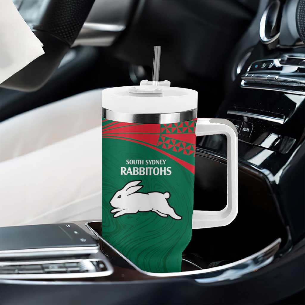 Custom Rabbitohs-Panthers Tumbler With Handle NRL Tribal Half Style