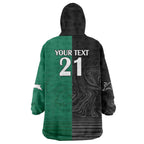 Custom Rabbitohs-Panthers Wearable Blanket Hoodie NRL Tribal Half Style