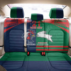 Custom Roosters-Rabbitohs Back Car Seat Cover NRL Tribal Half Style