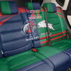 Custom Roosters-Rabbitohs Back Car Seat Cover NRL Tribal Half Style