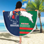 Custom Roosters-Rabbitohs Beach Blanket NRL Tribal Half Style